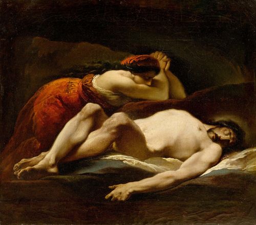 FRENCH SCHOOL, 19TH CENTURY The Lamentation of Christ. Oil on canvas. 46 x 48.5 cm. Provenance: Swiss private collection.