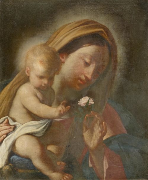 BOLOGNA, CIRCA 1650 Madonna and Child. Oil on canvas. 62 x 52 cm.
