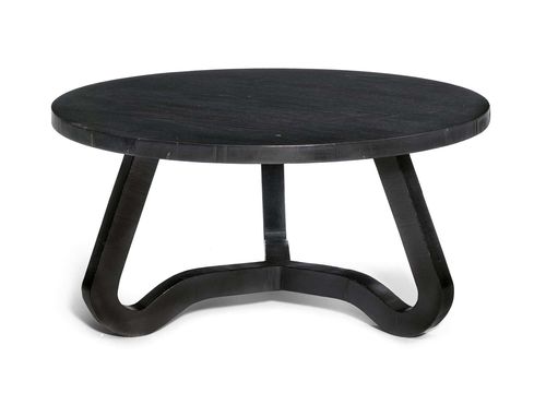 JEAN ROYERE (1902 - 1981) LOW TABLE, c. 1955 Wood with later black lacquer. H 40 cm. D 80 cm.