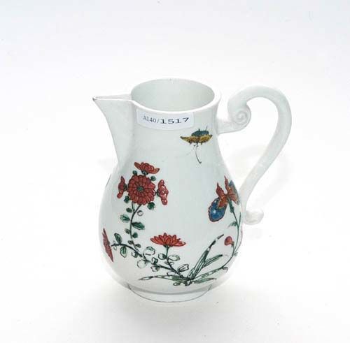 SMALL COFFEE POT, Meissen, circa 1725-30, Decorated in Holland.Decorated in Famille Rose style. No mark. H 12.7cm. The lid missing, the spout with minor chips. Provenance: from a private collection, Solothurn