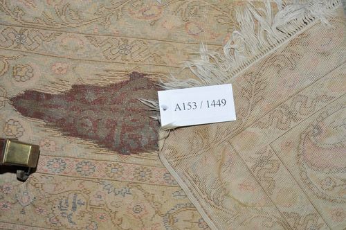 KAYSERI SILK antique.Footworn. 245x350 cm.