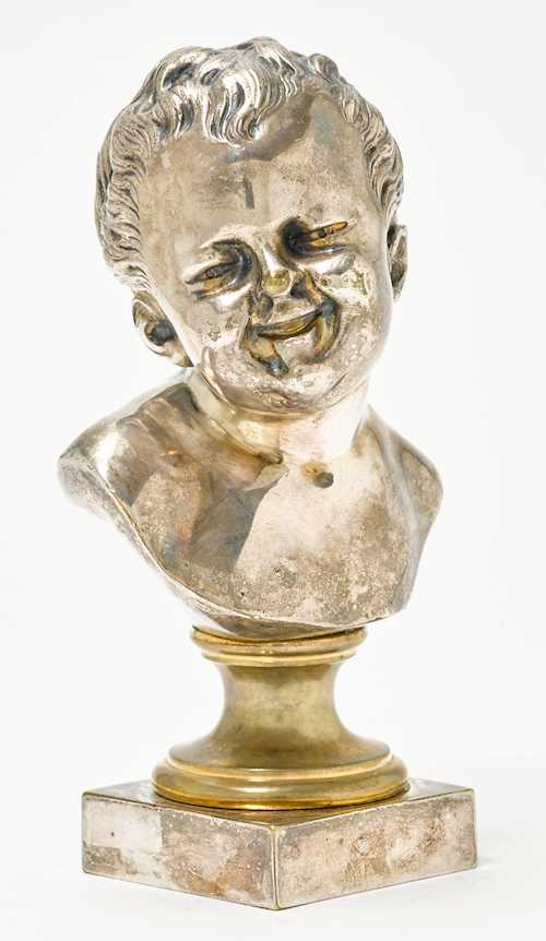 A BUST OF A CHILD 'JEAN QUI RIT',