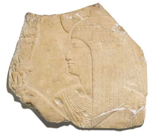 RELIEF FRAGMENT OF A WALL DECORATION FROM A BURIAL CHAMBER,