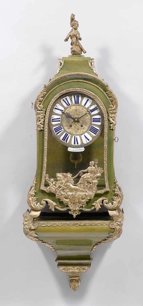 PAINTED CLOCK WITH BASE,