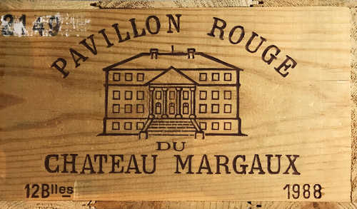 12 bts Margaux Pavillon Rouge 0.75 L CBO 1988