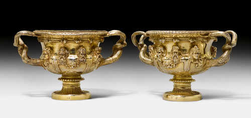 A PAIR OF WARWICK VASES,