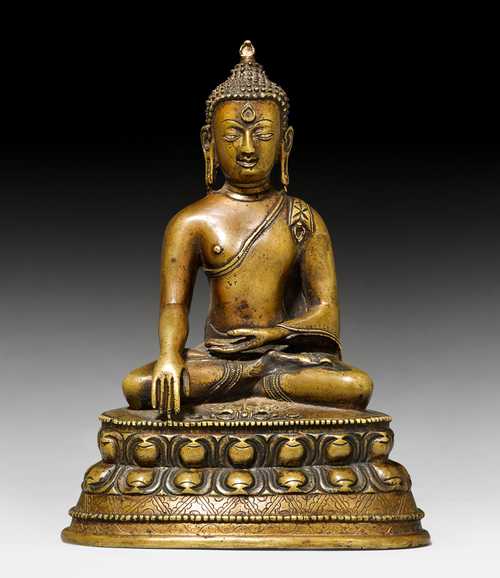 銅合金释迦牟尼佛像。