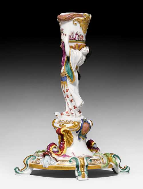 EXTREMELY RARE MEISSEN CANDLESTICK