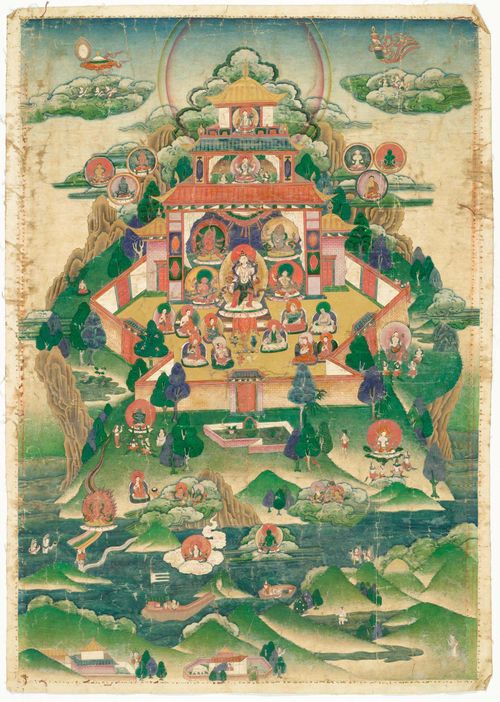 A FINE THANKA OF THE PARADISE OF TARA. Eastern Tibet, 19th c. 71x50 cm.