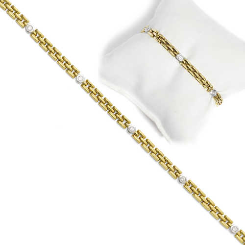 DIAMOND AND GOLD NECKLACE WITH BRACELET.