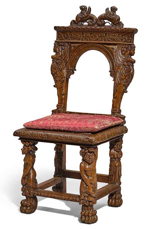 CARVED CHAIR,
