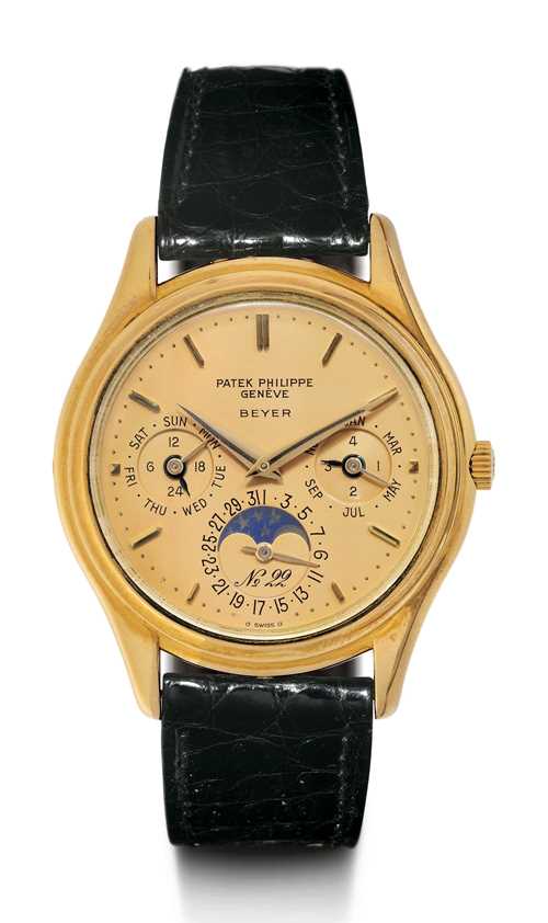 Patek Philippe, extremely rare &quot;Beyer&quot; Jubilee Perpetual Calendar, 1985.