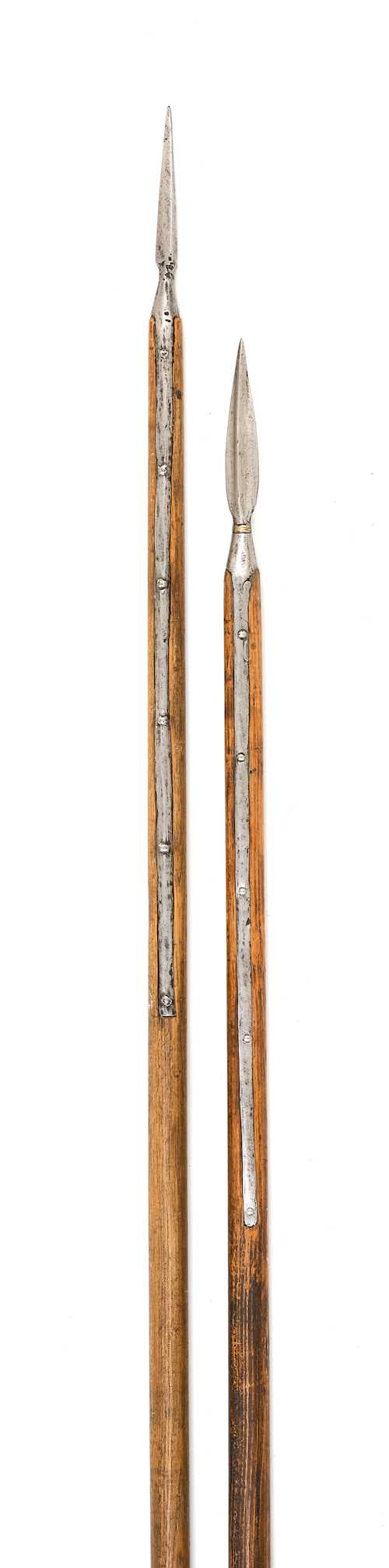 LOT OF TWO LONG SPEARS