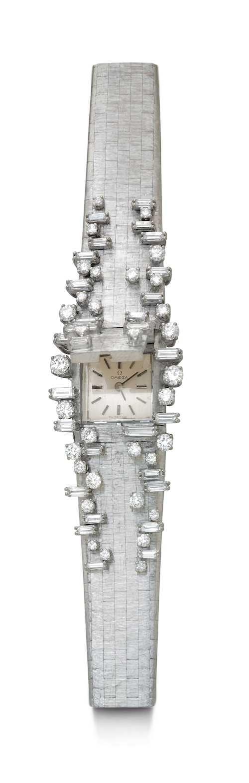 Omega, sehr seltene und attraktive Diamant-Damenuhr, 1964.