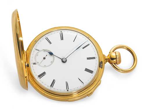 Patek Philippe, early and fine pocket watch with 1/4-repetition, ca. 1860.