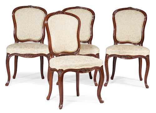 SET OF FOUR CHAIRS "EN CABRIOLET"