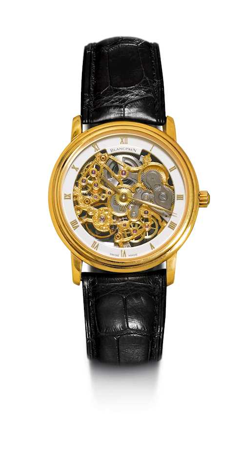 Blancpain, very rare, elegant Automatic skeleton wristwatch.