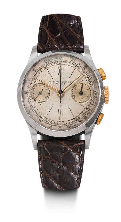 Audemars Piguet, extremely rare chronograph "Concours International Le Brassus", 1961.