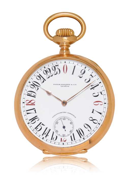 Patek Philippe, exceptional 24-hour Gondolo pocket watch, 1911.