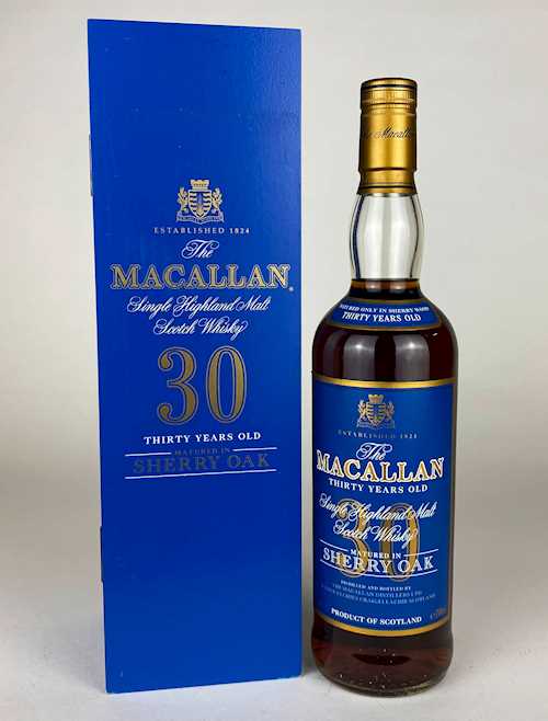 1 Fl. Whisky Macallan 30 Years Old Sherry Oak Blue Label OC 0.70 L