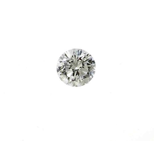 UNSET BRILLIANT-CUT DIAMOND. Unset brilliant-cut diamond of 2.03 ct, E/VVS1. With Gemlab Report No. 1602/08, January 2008.