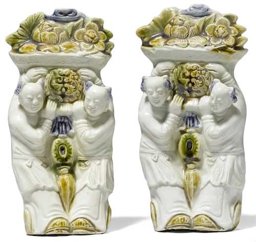 A PAIR OF HEHE ERXIAN-WALL VASES.