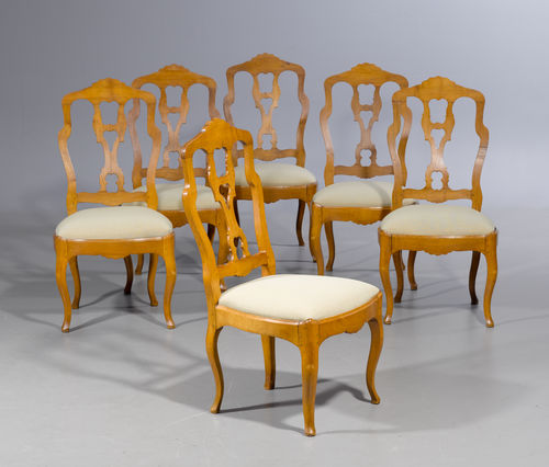 SUITE OF 6 CHAIRS,