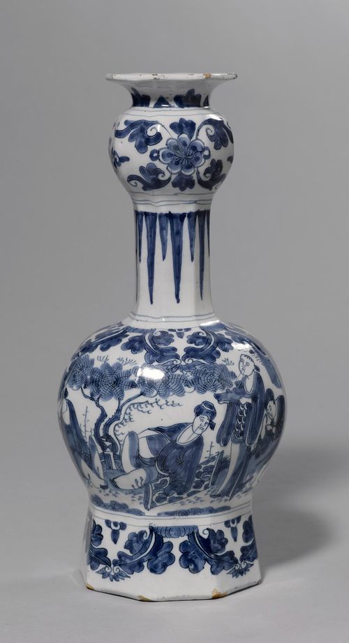FAIENCE LONG-NECKED VASE,