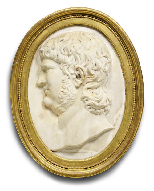 PORTRAIT OF A ROMAN EMPEROR IN RELIEF,