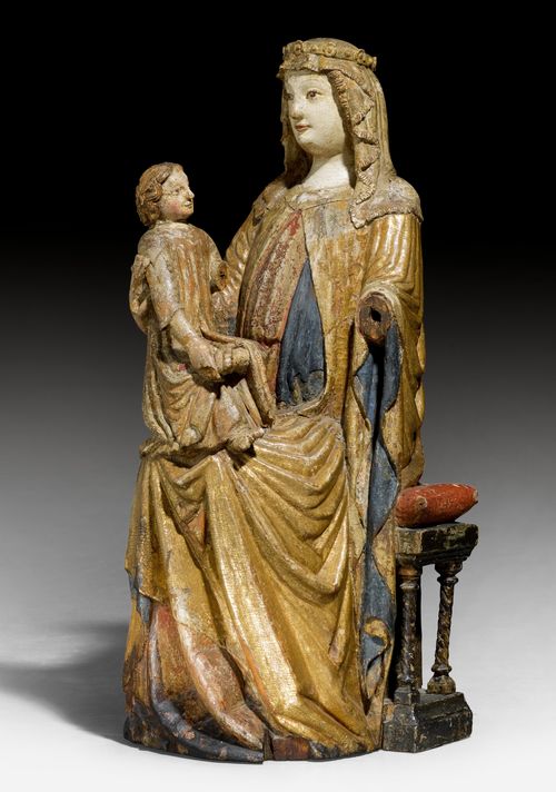 MARY AND CHILD SEATED ON A THRONE,