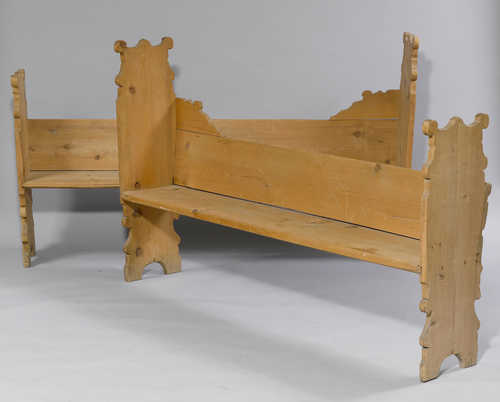 2 BENCHES OR BED FRAME,