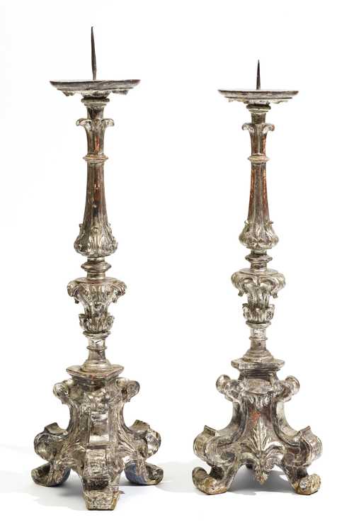 PAIR OF ALTAR CANDLE HOLDERS