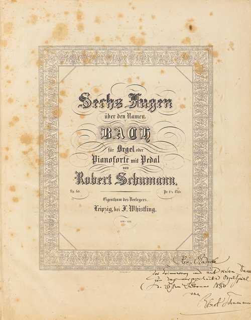 Schumann, Robert, Komponist (1810-1856).