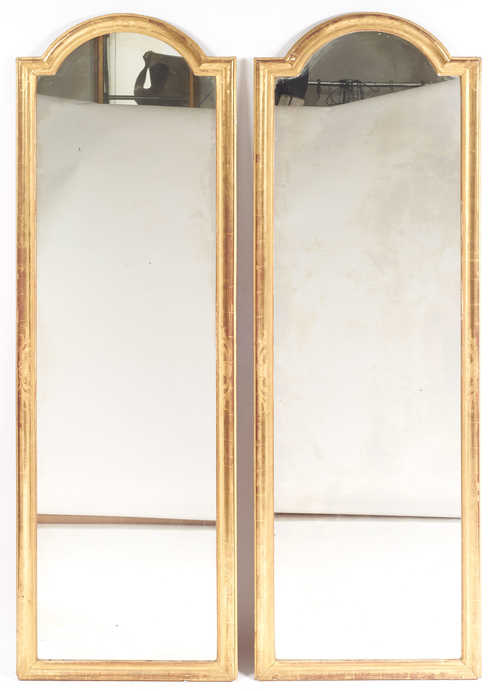 PAIR OF TRUMEAU MIRRORS,