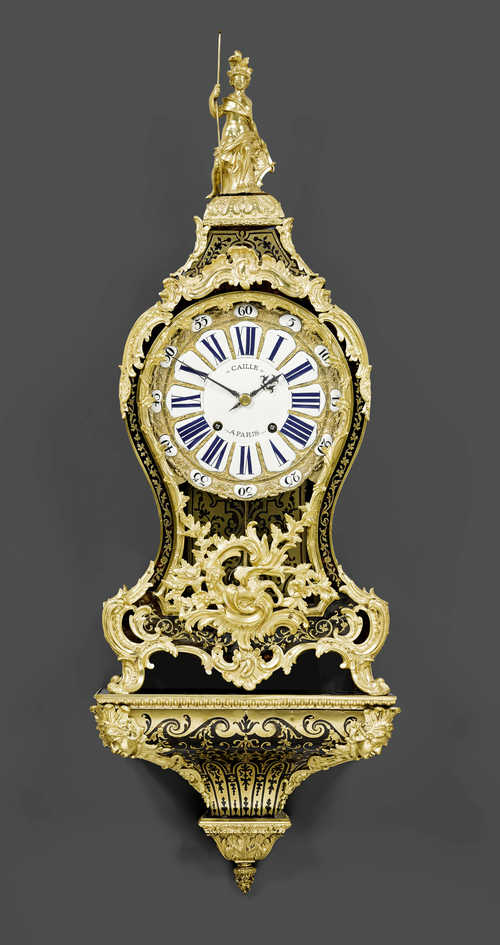 BOULLE CLOCK WITH PLINTH,