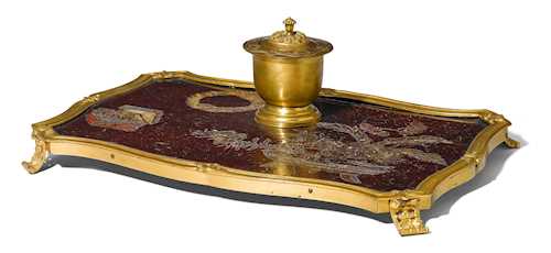 LACQUER TRAY WITH INKWELL