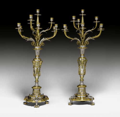 PAIR OF IMPORTANT IMPERIAL CANDELABRAS,