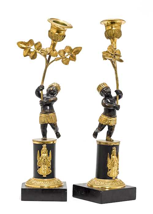 PAIR OF SMALL CANDLESTICKS,