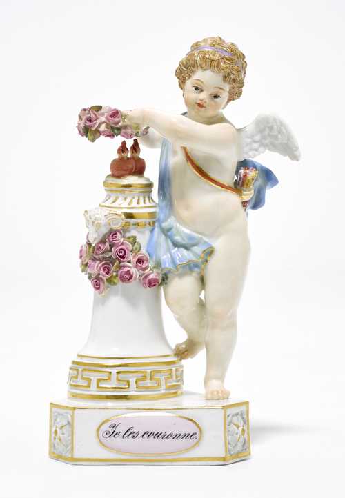 A CUPID WITH TWO HEARTS "JE LES COURONNE",