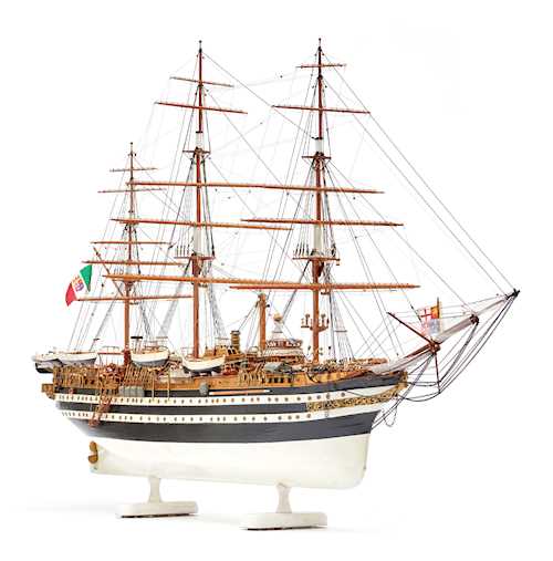 MODEL OF THE ITALIAN TRAINING SHIP "AMERIGO VESPUCCI",