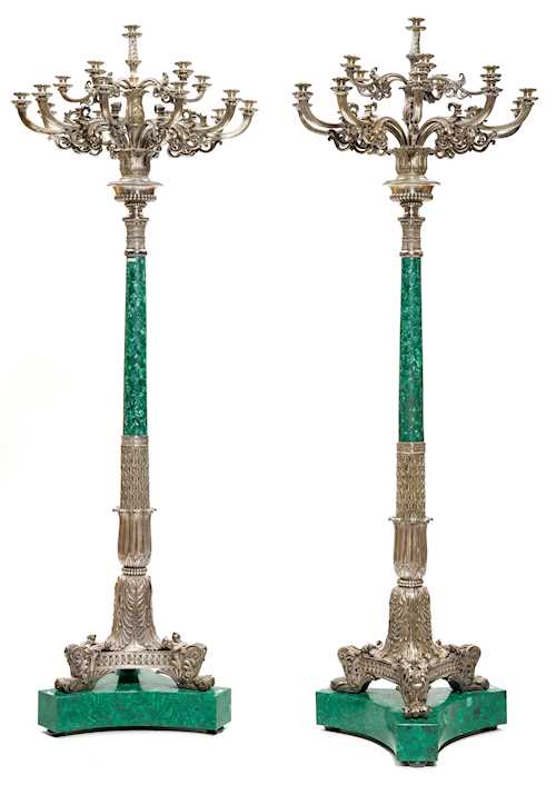 PAIR OF IMPORTANT CANDELABRAS