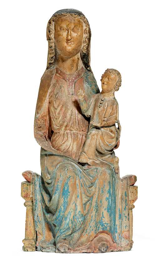 MADONNA AND CHILD, SEATED ON A THRONE,