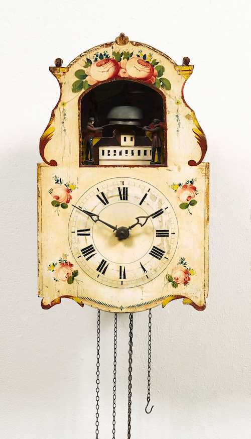 BLACK FOREST FIGURAL CLOCK WITH BELL RINGERS