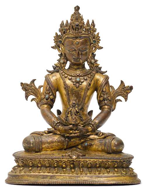合金銅鎏金阿彌陀佛像。