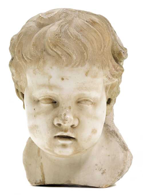 ARCHITECTURAL FRAGMENT DESIGNED AS THE HEAD OF A PUTTO