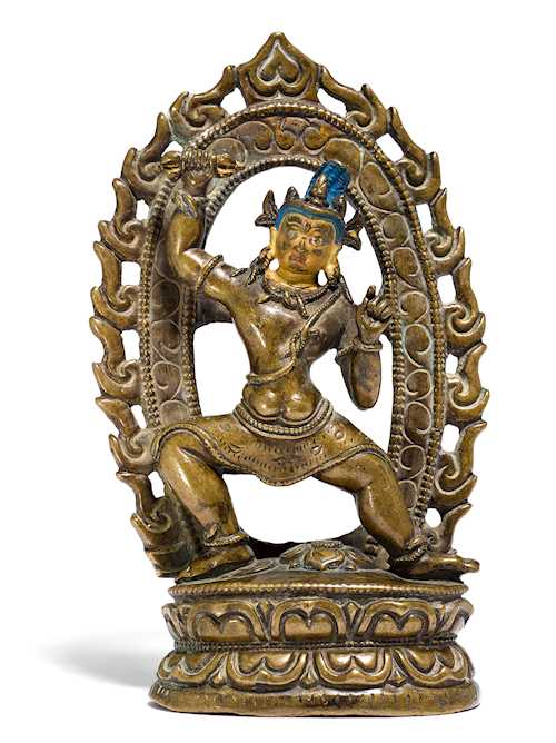 A SMALL FIGURE OF THE STANDING VAJRAPANI.