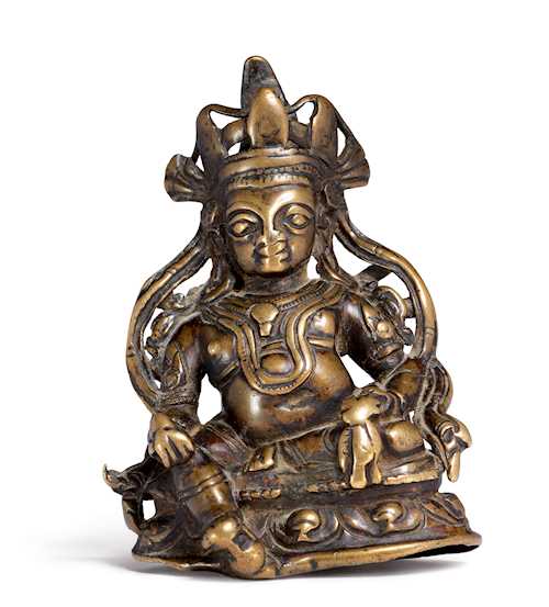 藏巴拉黃財神小銅像。