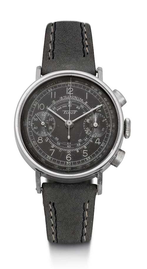 Tissot, large and very attractive chronograph, 1941.