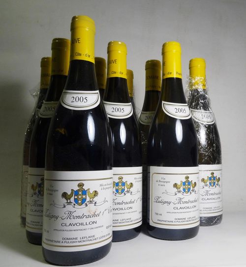 10 bts Puligny-Montrachet Domaine Leflaive Les Clavoillons  BLANC 75cl  2005