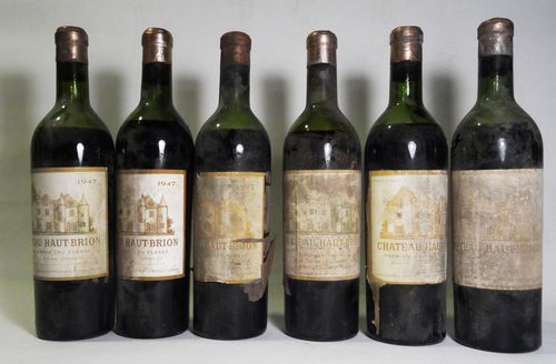 6 bts Pessac-Léognan Ch. Haut-Brion 1er Grand Cru Classé 75cl 1947
